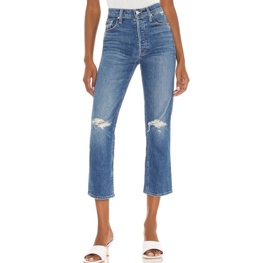 Mother Superior The Tomcat Straight Leg Playing With Scissors Jeans-sz 32